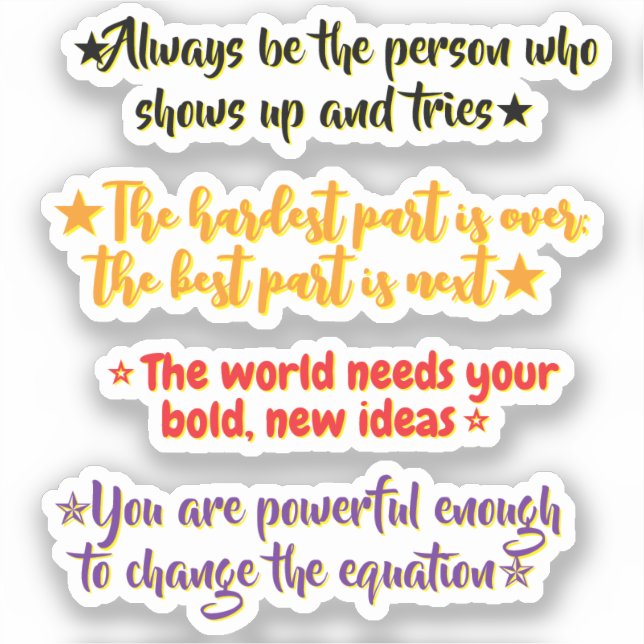 4 Inspirational Quotes for High School Graduates | Sticker (Front)
