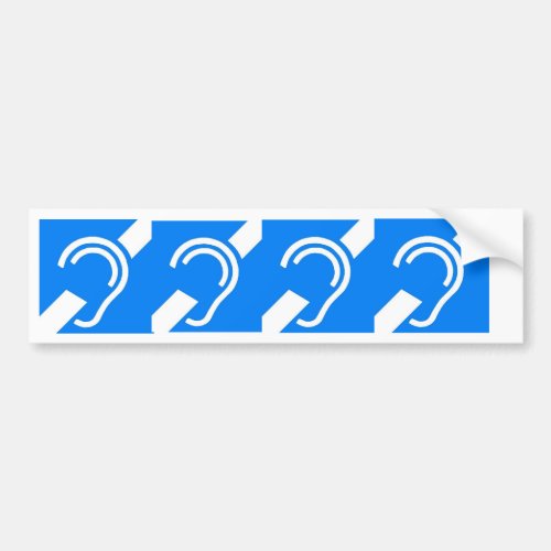 4 International Symbols for the Deaf Bumper Sticker
