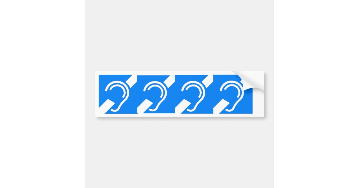 4 International Symbols for the Deaf Bumper Sticker | Zazzle
