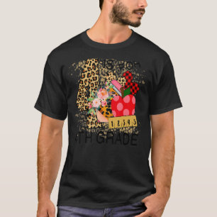 4 Is For 4th Grade Leopard Plaid Teacher Back To S T-Shirt