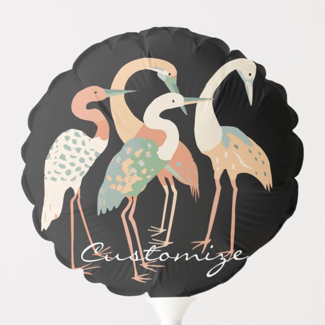 4 Japanese Cranes Thunder_Cove Balloon (Front)