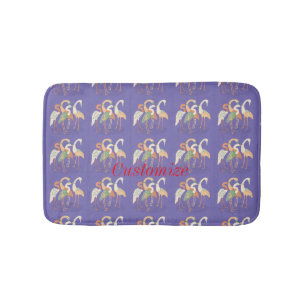 4 Japanese Cranes Thunder_Cove Bath Mat