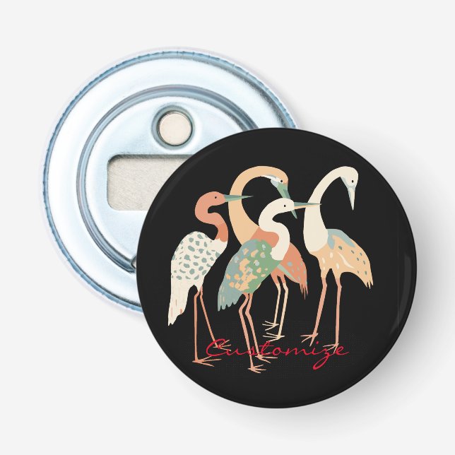 4 Japanese Cranes Thunder_Cove Bottle Opener (Front)