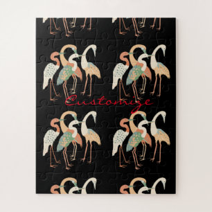 4 Japanese Cranes Thunder_Cove Jigsaw Puzzle