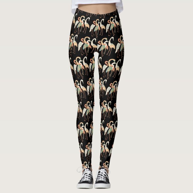 4 Japanese Cranes Thunder_Cove Leggings (Front)