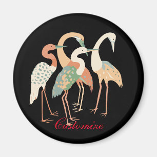 4 Japanese Cranes Thunder_Cove Magnet