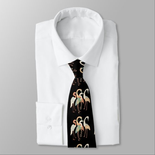 4 Japanese Cranes Thunder_Cove Neck Tie