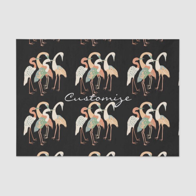 4 Japanese Cranes Thunder_Cove Tissue Paper (Front)