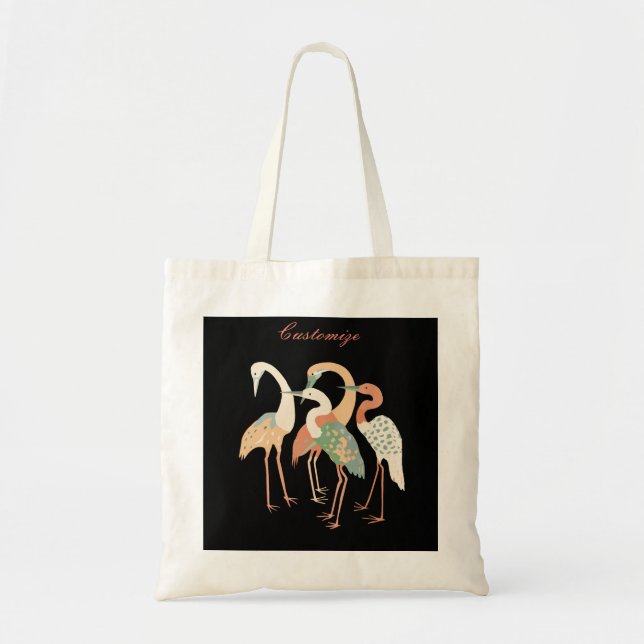 4 Japanese Cranes Thunder_Cove Tote Bag (Front)