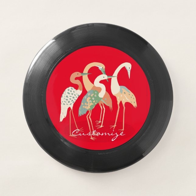 4 Japanese Cranes Thunder_Cove  Wham-O Frisbee (Front)