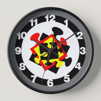 4 Jigsaw Pieces Clock