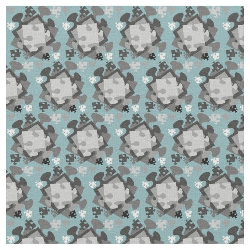 4 Jigsaw Pieces Fabric