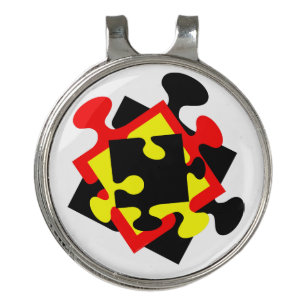 4 Jigsaw Pieces Golf Hat Clip