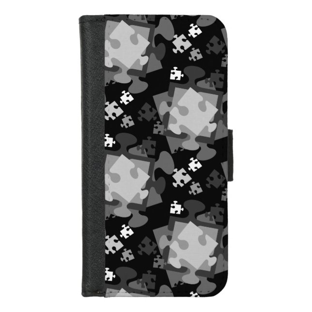 4 Jigsaw Pieces iPhone Wallet Case (Front)