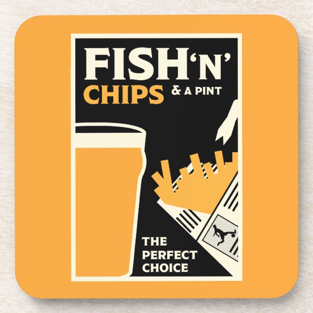 4 June — Fish and Chip Day Beverage Coaster (Front)