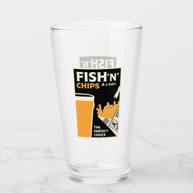 4 June — Fish and Chip Day Glass (Front)