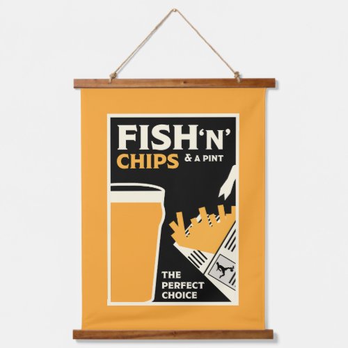4 June â Fish and Chip Day Hanging Tapestry
