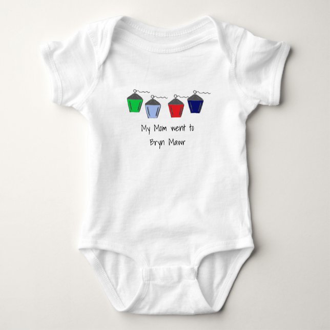 4 lanterns Mom Bryn Mawr white baby bodysuit (Front)