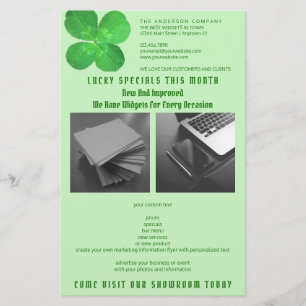 4 Leaf Clover Business Saint Patricks 2 Photo Flyer