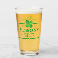 Shamrock Personalized Irish Beer Mug