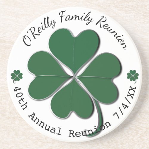 4 Leaf Clover Family Reunion Coaster