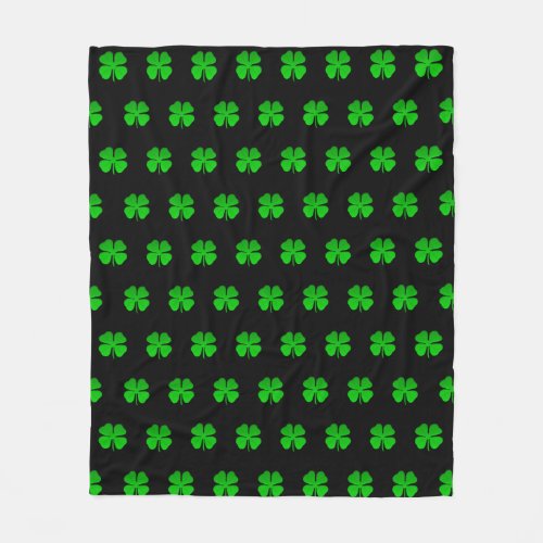 4 leaf clover fleece blanket by DAL