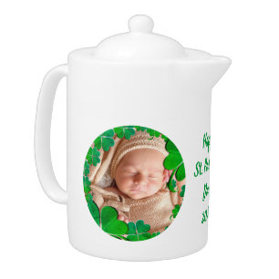 4 Leaf Clover Frame+Photo Teapot