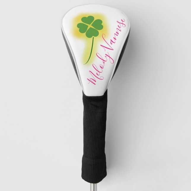 4 leaf clover golf head cover (Front)