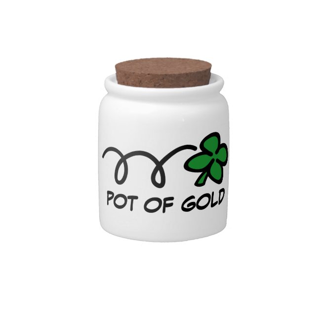 4 Leaf clover jar with funny Irish slogan (Front)
