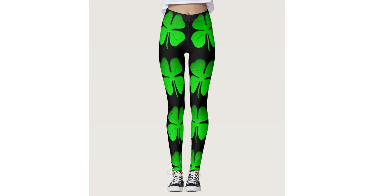 Four leaf clover leggings, Zazzle