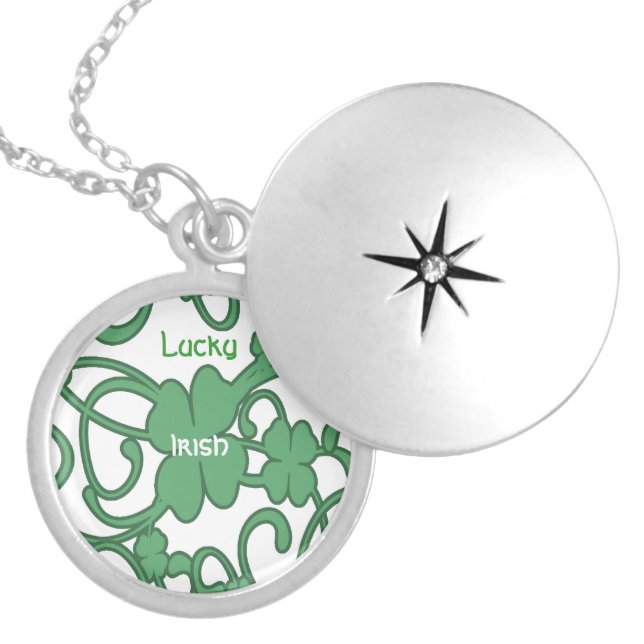 4 Leaf Clover Lucky Irish Necklace (Front)