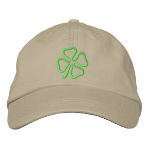 4-leaf Clover Outline Embroidered Baseball Hat