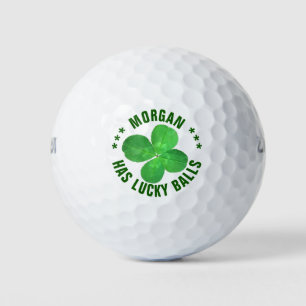 4 Leaf Clover Shamrock Funny Personalized Golf Balls