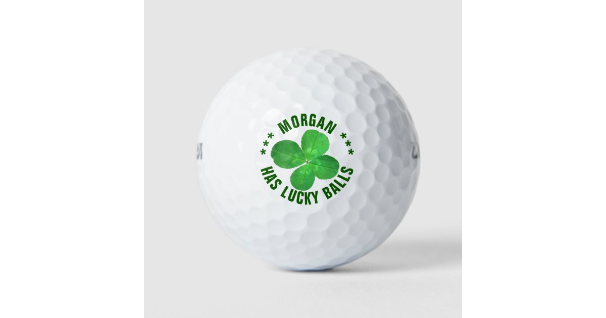 4 Leaf Clover Shamrock Funny Personalized Golf Balls | Zazzle.com