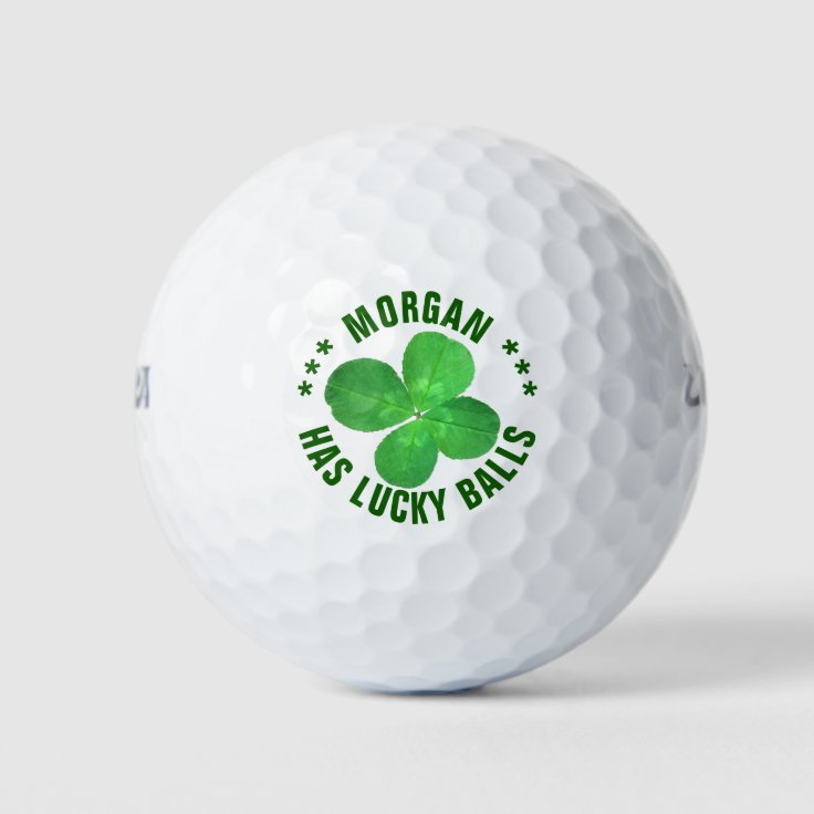 4 Leaf Clover Shamrock Funny Personalized Golf Balls Zazzle