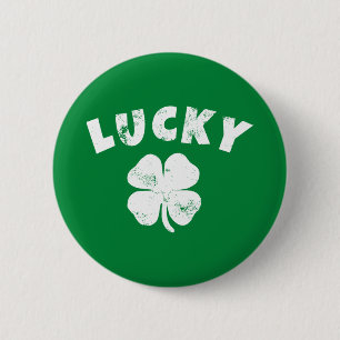 4 Leaf Lucky Clover St. Patrick's  Day Button