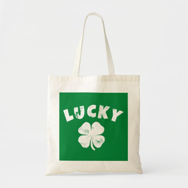 4 Leaf Lucky Clover St. Patrick's  Day   Tote Bag (Front)
