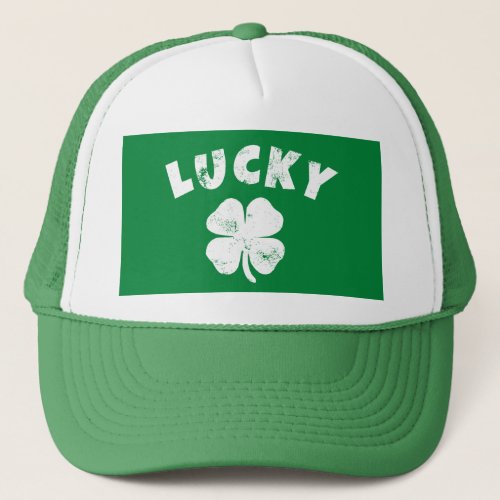 4 Leaf Lucky Clover St Patricks  Day  Trucker Hat