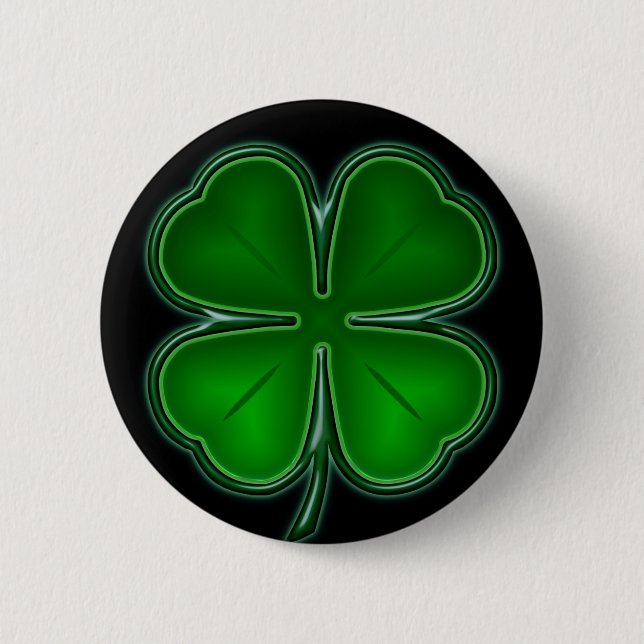 4 Leaf on Black Back Button (Front)