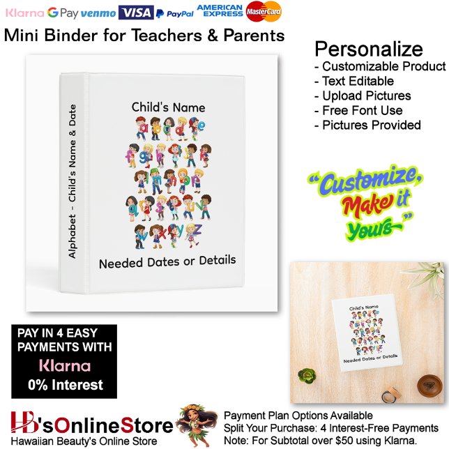 4 Learn Alphabet Add Childs Name Date Info Teacher Mini Binder (4 Learn Alphabet Add Child's Name Date Info Teacher Mini Binder.)