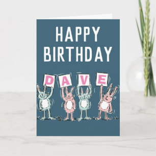 4 Letter Name Happy Birthday Card