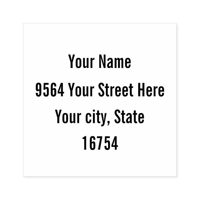 4 Line Address ... Rubber Stamp (Imprint)