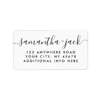 4 LINES Modern Wedding Stylish Return Address