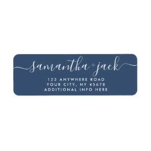 4 LINES Modern Wedding Stylish Return Address Label