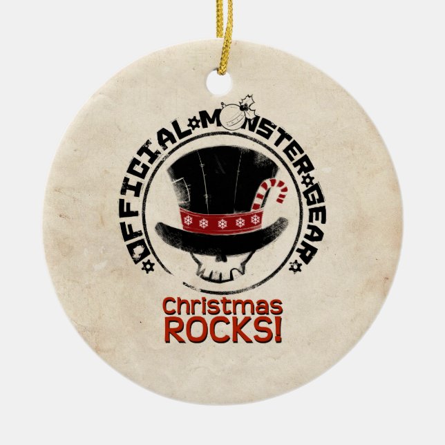 4 Little Monsters - Andy Holiday Ceramic Ornament (Front)