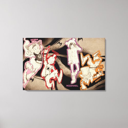 4 Little Monsters _ Group Canvas Print