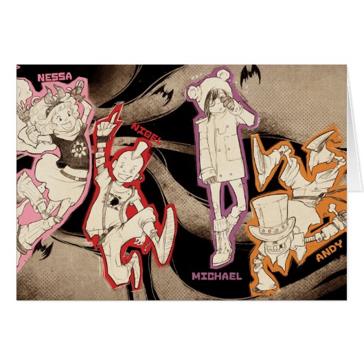 4 Little Monsters - Group Cards (Front Horizontal)