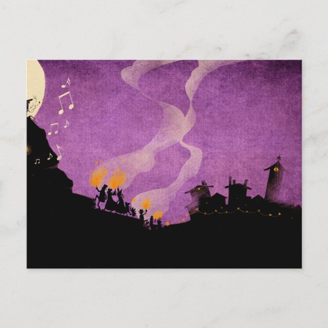 4 Little Monsters - Halloween Night Postcard (Front)