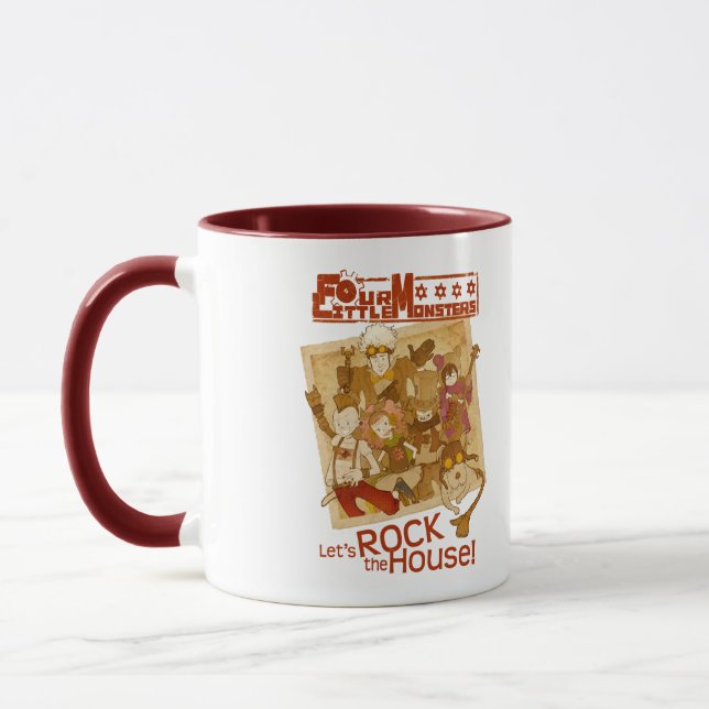 4 Little Monsters - Let's Rock the House Mug (Left)