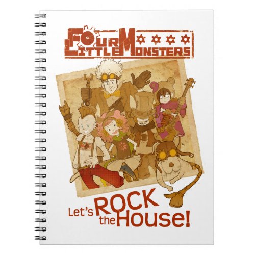 4 Little Monsters _ Lets Rock the House Notebook